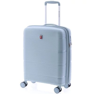 Gladiator Bionic világoskék S Ryanair 55x40x20 bővíthető bőrönd, kabinbőrönd