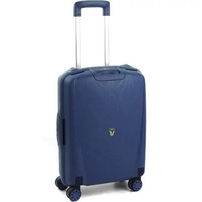 Roncato Light kék S csatos bőrönd, kabinbőrönd