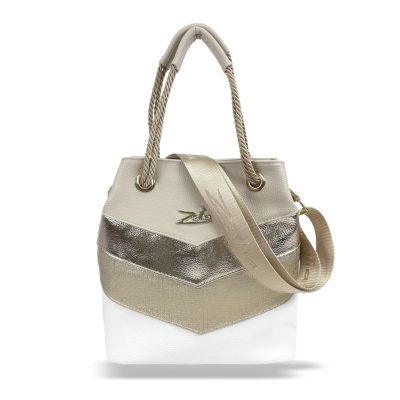 Zellia Női Válltáska 24056 Fehér-Arany - Ch -