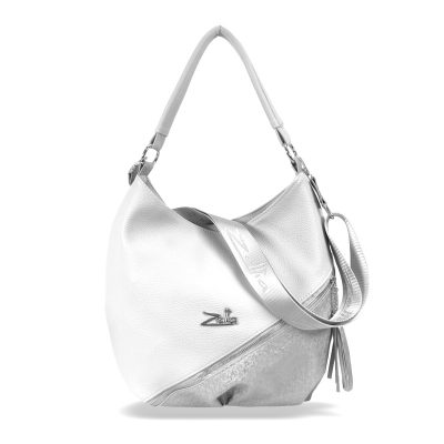 Zellia Női Válltáska 22010 Fehér-Ezüst - Strus -