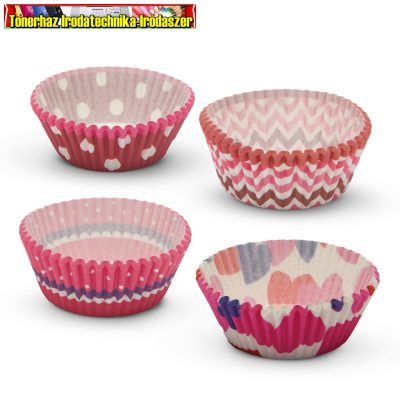 57168H Muffin papír szett - szív - 100 db / csomag