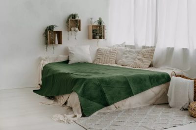NATURTEX Emily Olajzöld Hegesztett Ágytakaró 235x250cm