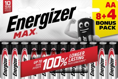 ENERGIZER MAX B12 8+4 AA ceruza E91 ÚJ (12/karton)