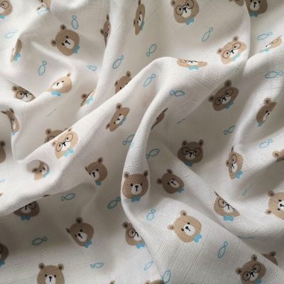 Textilpelenka - Tudós maci 100 % pamut