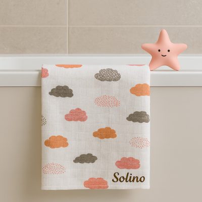 Babakifogó rózsaszín felhő 100 % pamut