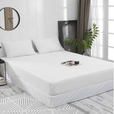 Gumis lepedő (fehér) 160x200 cm