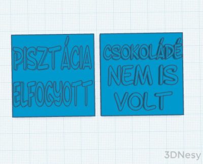 Pisztácia elfogyott, csokoládé... Süti Mintázó