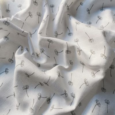 Textilpelenka- Szürke Pitypang 100 % pamut