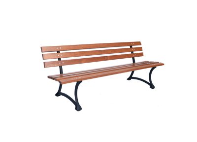 Rojaplast fenyőfából készült, fém szerkezetű, konvencionális kerti pad, 180 cm