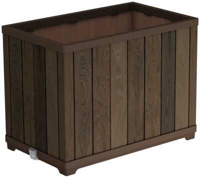 Keter Deco Rectangle Tall Walnut műanyag virágláda 76 x 45,5 x 55 cm