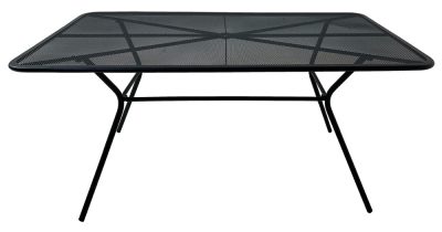 Rojaplast ZWMT-TAVIO fém kerti asztal – fekete, rácsos asztallappal