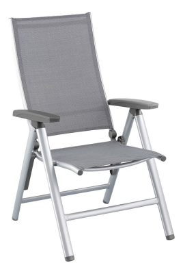 KETTLER CIRRUS alumínium dönthető kerti szék – ezüst / szürke