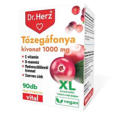 Dr. Herz "Tőzegáfonya kivonat" 1.000 mg XL kapszula - 90 db 