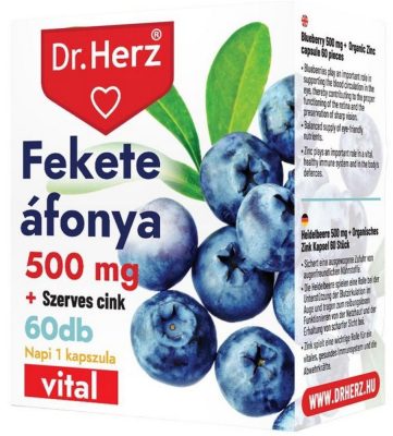 DR. Herz "Fekete Áfonya 500 mg + szerves Cink" kapszula 60 db