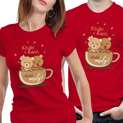 Közös kávé, közös mosoly - páros póló