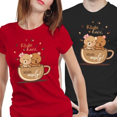 Közös kávé, közös mosoly - páros póló