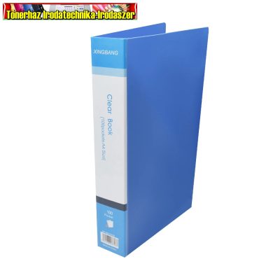 Prospektustartó 100 zsebes kék (iratvédő tasak,bemutató mappa)