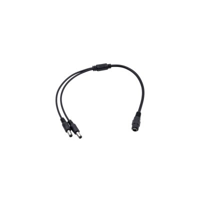 Nestron NPP-DC1F2M 5.5x2.1mm DC csatlakozó elosztó kábel, 1x aljzat, 2x dugó