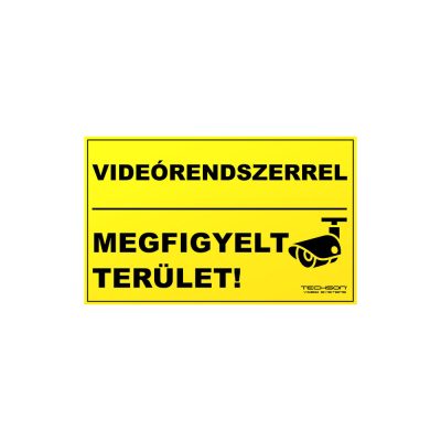 Videorendszerrel megfigyelt terület matrica – külső felületre ragasztható