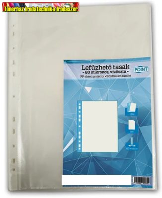 Point Genotherm, lefűzhető, A4, 80 mikron, víztiszta felület 100db/cs