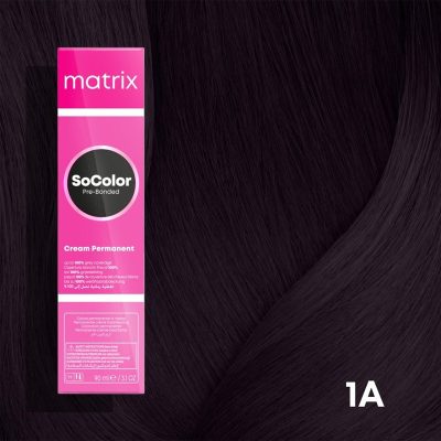 Matrix SoColor Pre-Bonded hajfesték 1A / 1.1