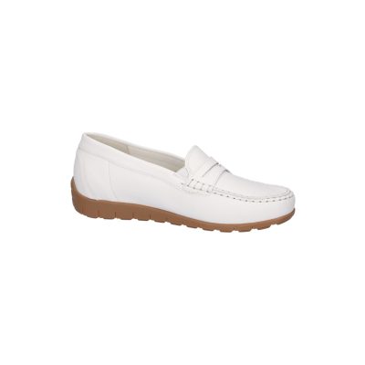 H-Lucy fehér szarvasbőr mokaszin 