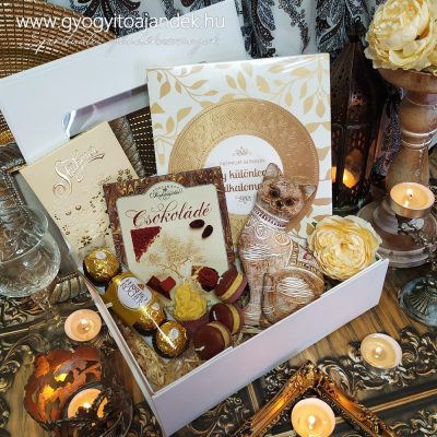 Cicás ajándékcsomag csokoládéval macska rajongóknak - Cirmi cica csokiboltja finomságokkal