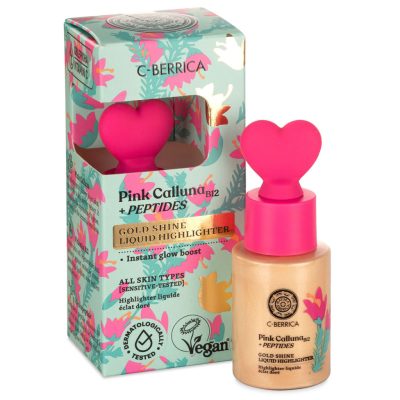 Natura Siberica C-Berrica Pink Calluna Aranyfényű folyékony highlighter, 30 ml