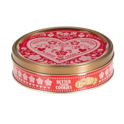 Beckys vajas keksz fémdobozban piros szív 114g