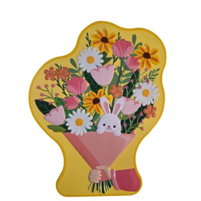 Beckys töltött keksz virág alakú fémdobozban sárga 130g