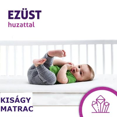 Sleepy-Kids 8 cm magas hypoallergén kiságy matrac Silver Protect huzattal