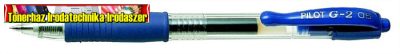 PILOT G-2 Zseléstoll, 0,25 mm, nyomógombos, kék