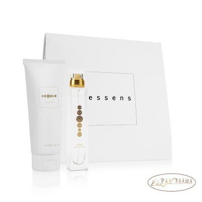 ESSENS NŐI PARFÜM ÉS TUSFÜRDŐ SZETT W111 (Versace Bright. Crystal illatjegyeivel)