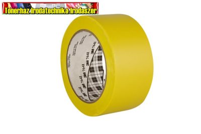 Ipari jelzőszalag,gumi ragasztószalag 50mm x 33m, 3M, sárga (U3M764I)