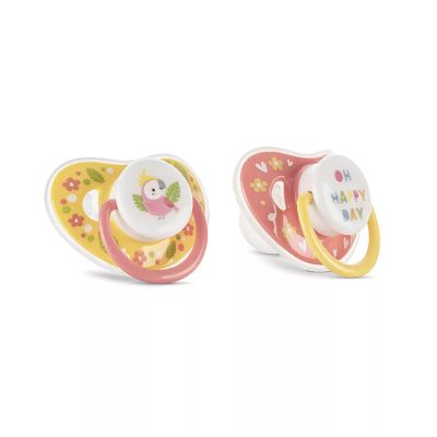 Baby Care cumi kupakkal 2 db 6M+ Yellow/Pink