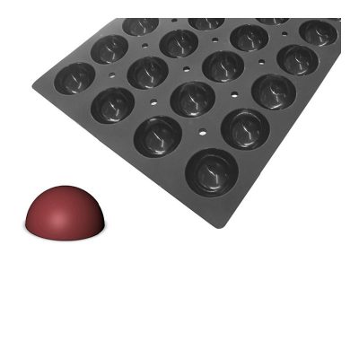 MOUL'FLEX PRO 60x40cm Szilikon sütőforma, Félgömb, 28 adag, fészek átmérő 7 cm - de Buyer
