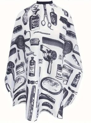 Hair Power fehér mintás beakasztós beterítőkendő