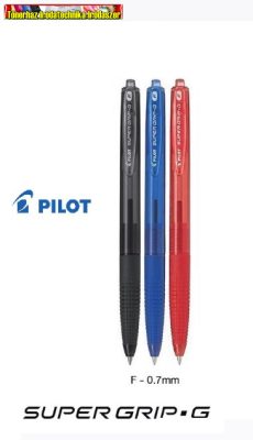 PILOT Super Grip G Golyóstoll, F 0,7mm (0,22mm vonalvastagság) nyomógombos kül. színben (BPGG-8R-F)