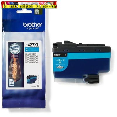 Brother LC427XL C tintapatron eredeti 5K cyan