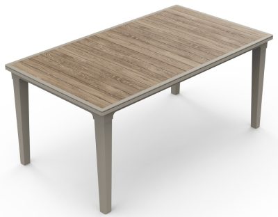 Keter DECO FUTURA kerti asztal – ashwood / cappuccino