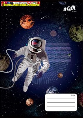Füzet, tűzött, A5, kockás, 32 lap, COOL BY VICTORIA, Space, 27-32