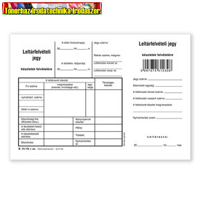 Leltárfelvelvételi jegy készletek felvételére 100 lapos tömb A/5 fekvő B.14-19.