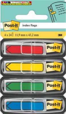 Post-it jelölőnyíl 684-ARR3 4x24 lap, 11,9x43,2 mm, nyíl
