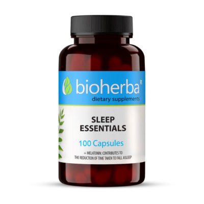 SLEEP ESSENTIALS™ - Gyorsabb Elalvás & Fokozott Alvásminőség - Melatonin, Kamilla, Komló, Macskagyökér - 100 Kapszula - Bioherba