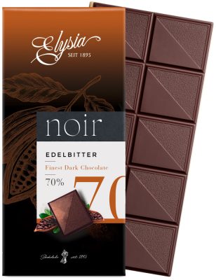 Elysia Noir 70% Étcsokoládé tábla 100g