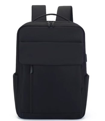 Play fekete bővíthető USB repülős 40x30x20 hátizsák