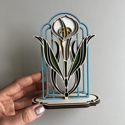 Kála virág ablakos dekor