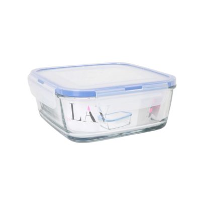 Lav üveg ételtároló-hútőtároló 1,15 l-es edény hermetikusan záró csatos fedővel