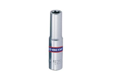 KING TONY Dugókulcs, 1/4", hosszú, TORX-E, E 4