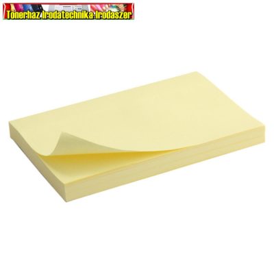 OFFICIAL Trend öntapadós jegyzettömb 76x127mm 100 lap sárga (75x125)